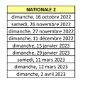 Calendrier Nationale II