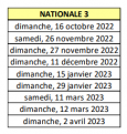 Calendrier Nationale III