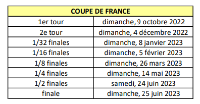 Calendrier CDF